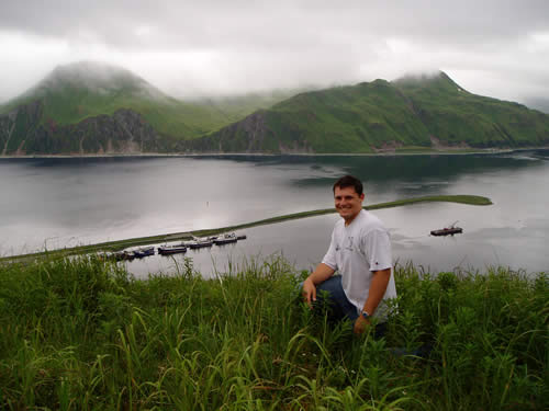 Chris Jackson hiking in Alaska