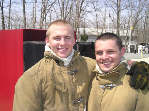Chris Jackson during Firefighting training